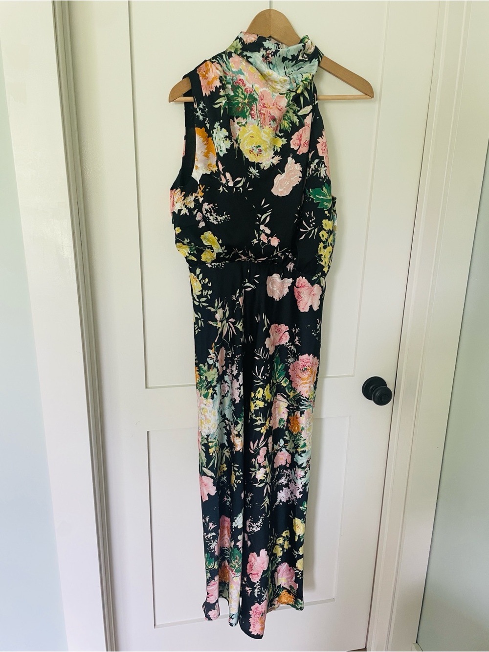 Petal + Pup Anabelle Funnel Neck Satin Midi Dress – Size Large